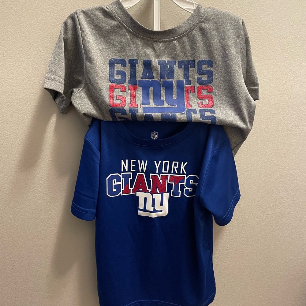 New York Giants Kids T-Shirt Set - Gray and Blue